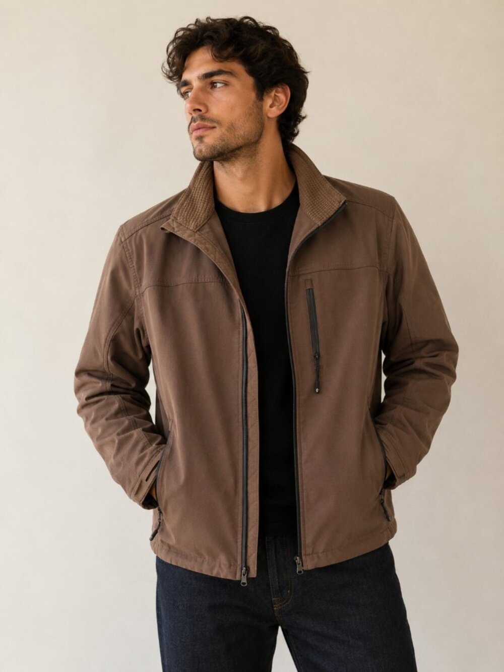 Men's Performance Softshell Jacket by Coldwater Creek — Brown